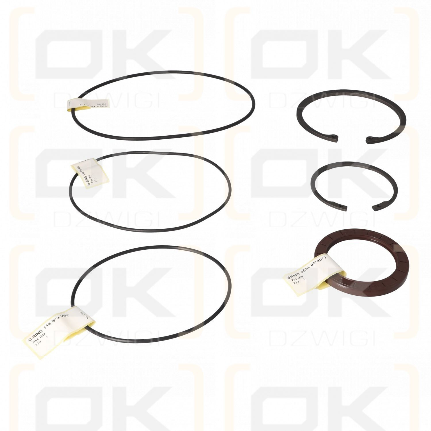 Parker F12-110, F12-125 Juego de juntas FPM tipo V
