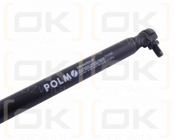 Siłownik szyby przedniej tylnej drzwi L max. 486mm 3904695M1P MASSEY FERGUSON POLMO