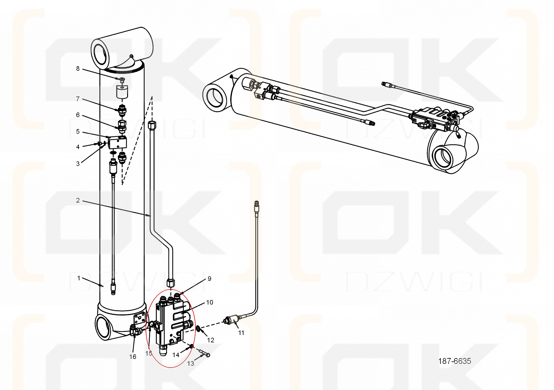 Cerradura de cilindro Hiab