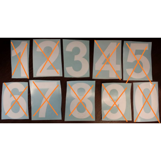 Sticker number "3" h=110 mm