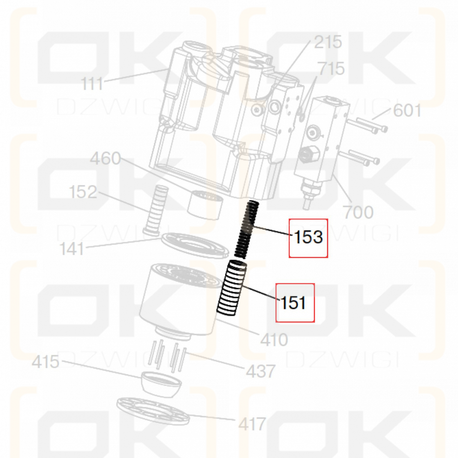 Parker VP1-095/-110/-130 Pumpenkolbensatz – Groß