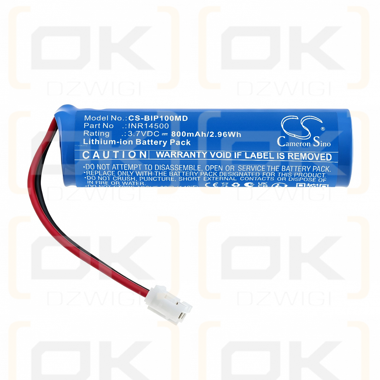 Ersatzakku für Bomedent iRoot PRO Bondent / INR14500 800 mAh Li-Ion 3,7 V (Cameron Sino)