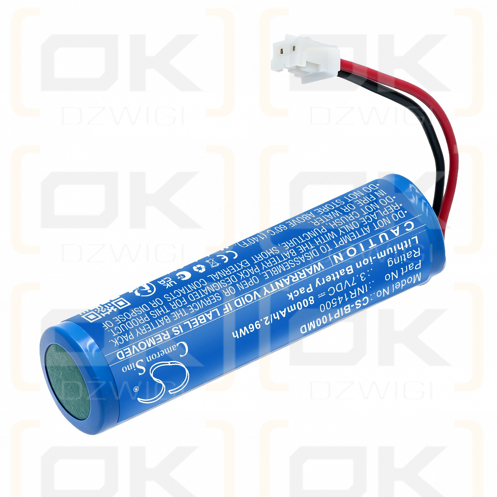 Ersatzakku für Bomedent iRoot PRO Bondent / INR14500 800 mAh Li-Ion 3,7 V (Cameron Sino)