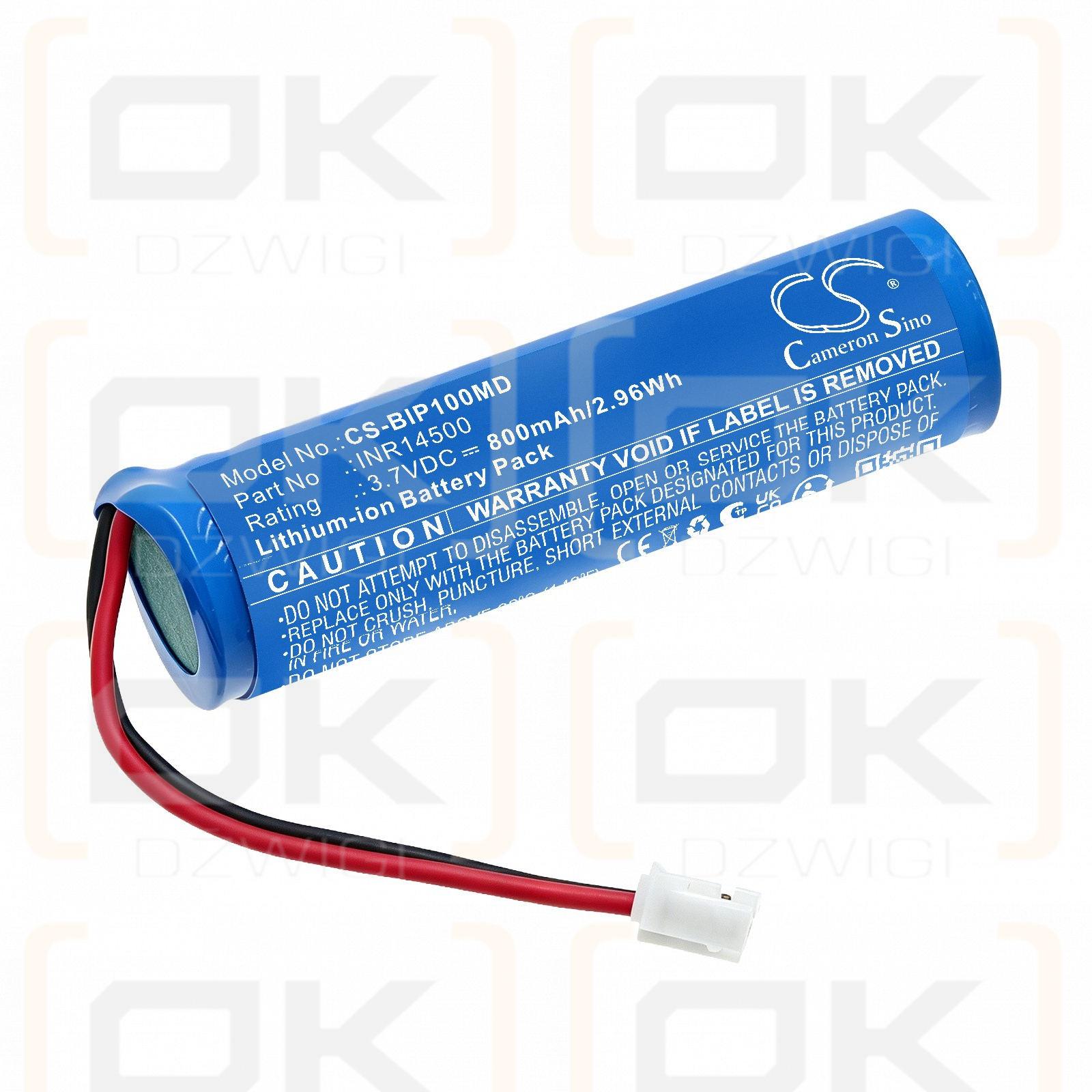 Ersatzakku für Bomedent iRoot PRO Bondent / INR14500 800 mAh Li-Ion 3,7 V (Cameron Sino)