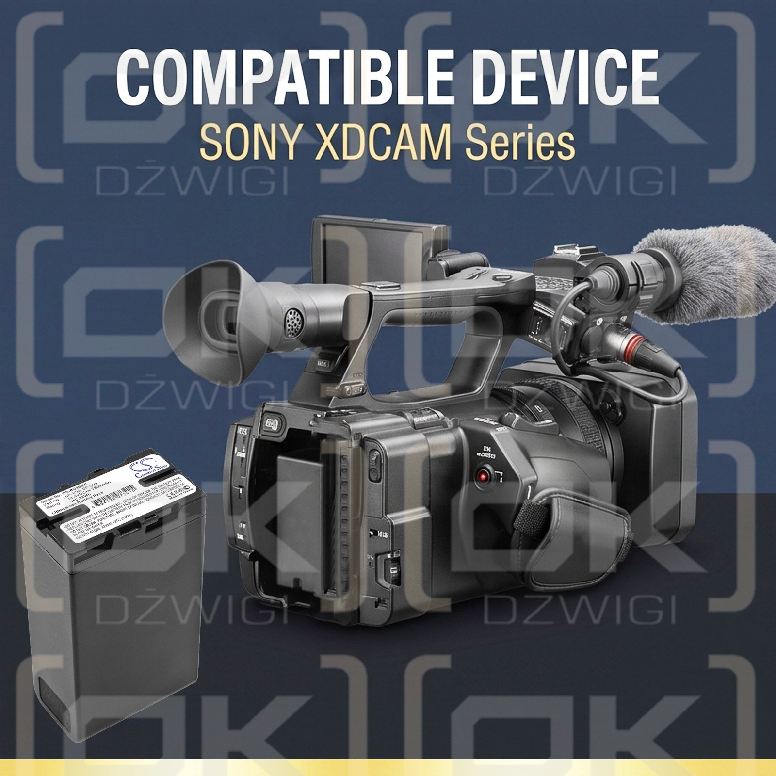 Ersatzakku für Sony HD422 / BP-U90 7800 mAh Li-Ion 14,4 V (Cameron Sino)