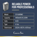 Ersatzakku für Sony HD422 / BP-U90 7800 mAh Li-Ion 14,4 V (Cameron Sino)