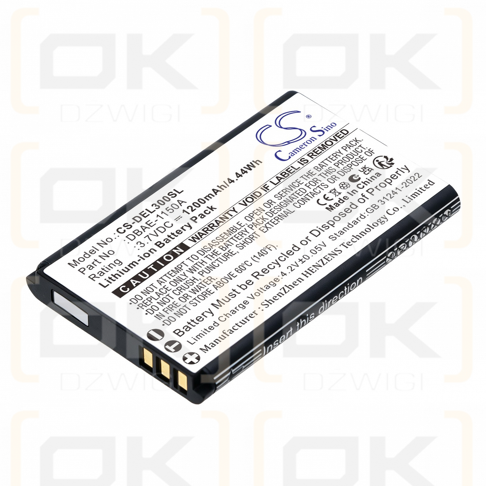 Bateria zamienna do Doro Leva L10 / DBAE-1150A 1200 mAh Li-ion 3.7 V (Cameron Sino)