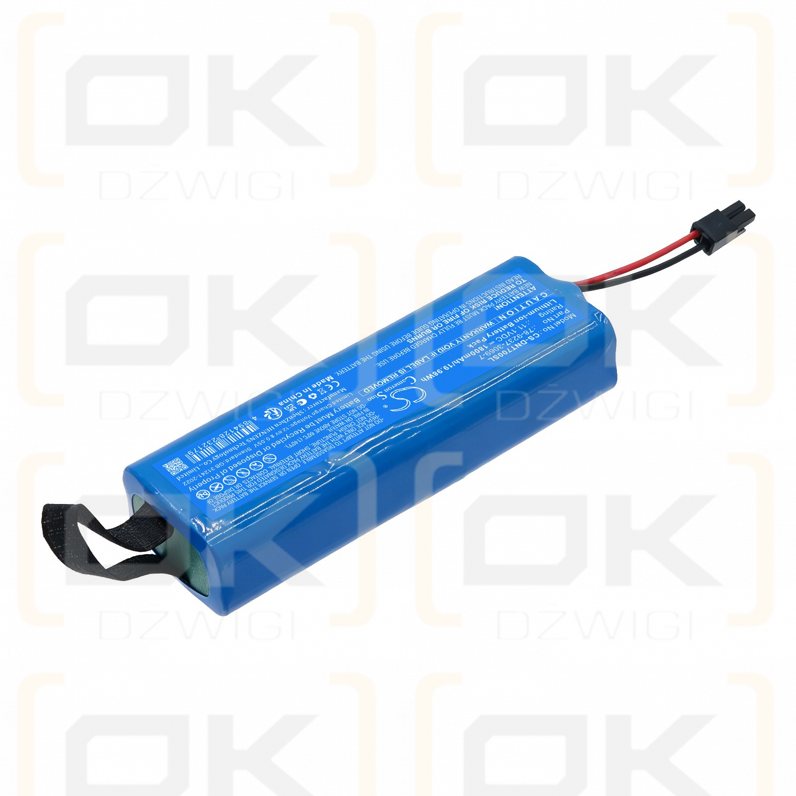 Batería de repuesto para el localizador EMS 3M Dynatel 7573 / 78-9237-3069-7, 1800 mAh, iones de litio, 11,1 V (Cameron Sino)