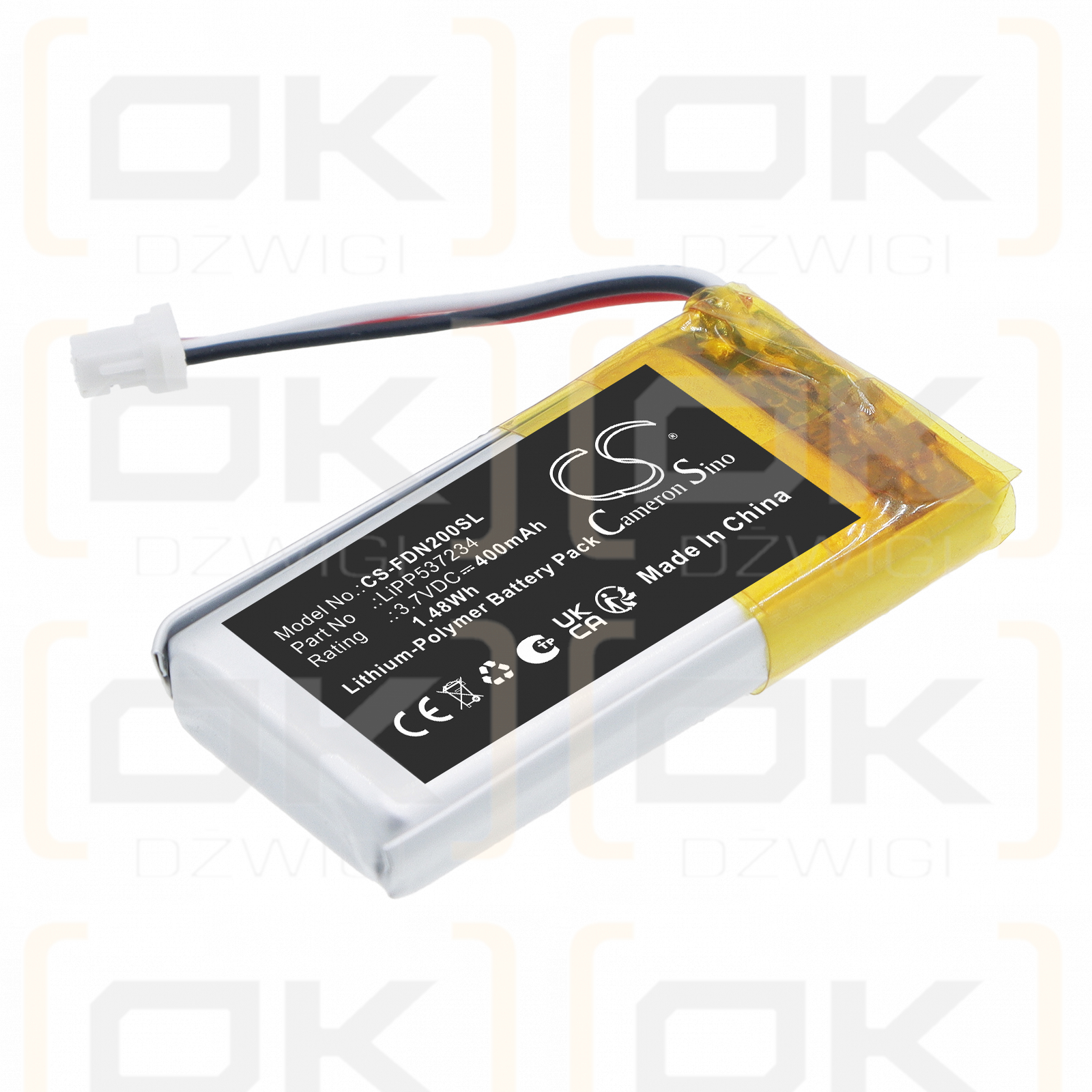 Ersatzakku für Fender F02-2311300/000 / LiPP537234 400 mAh Li-Polymer 3,7 V (Cameron Sino)