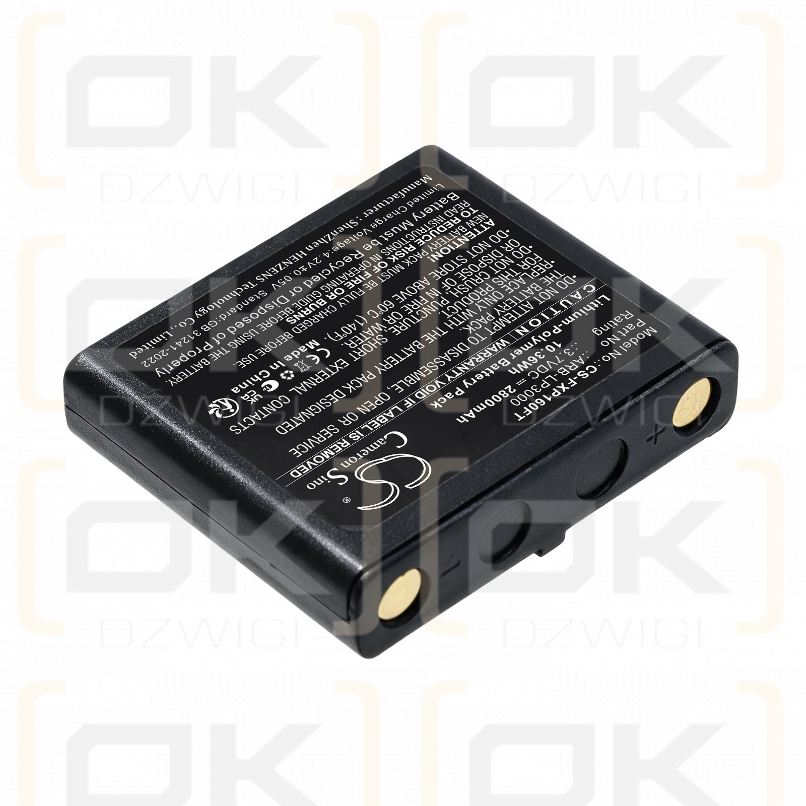 Ersatzakku für Fenix ​​HP16R / ARB-LP3000 2800 mAh Li-Polymer 3,7 V (Cameron Sino)