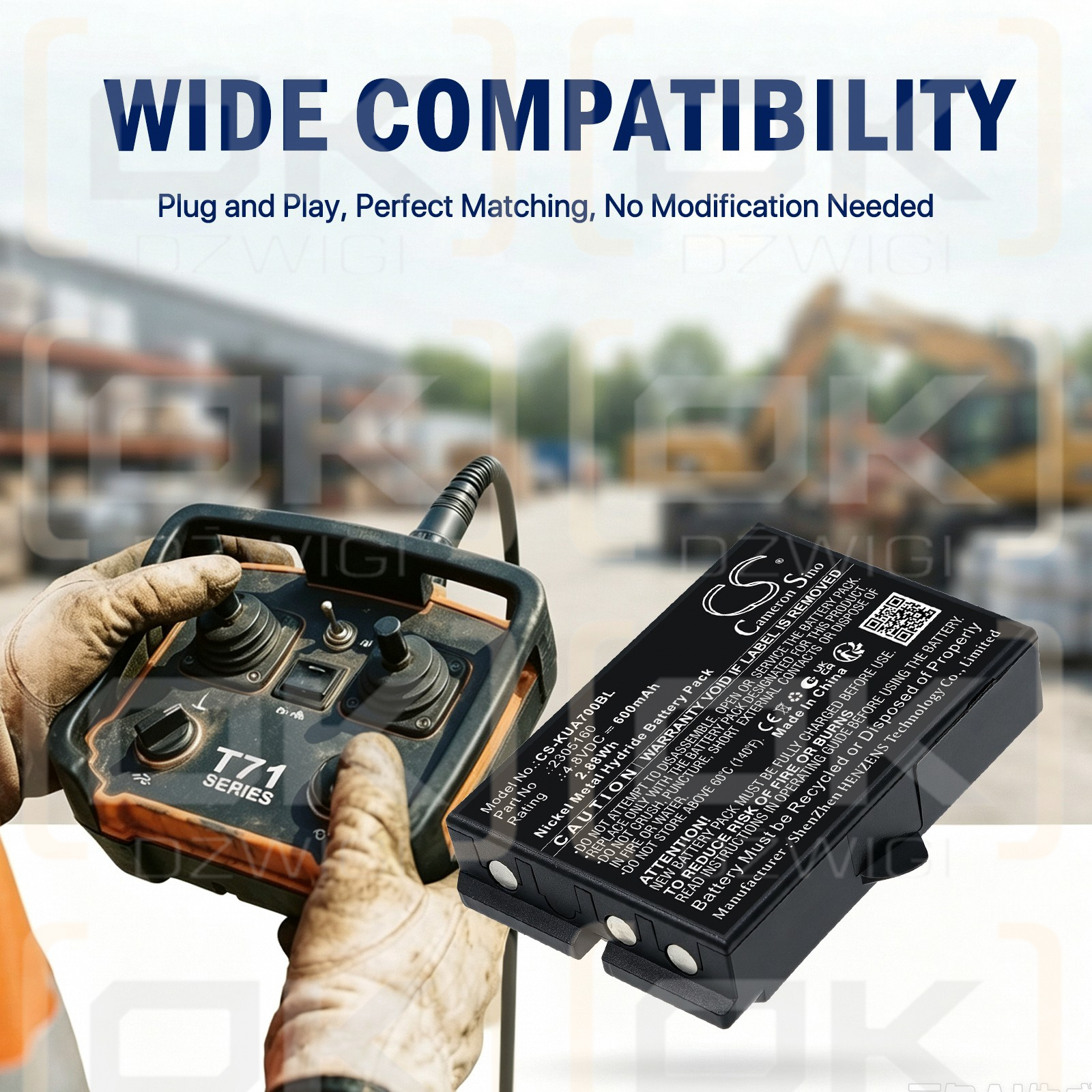 Сменный аккумулятор для карманных компьютеров Ikusi T701 ATEX / 2305160 600 мАч Ni-MH 4,8 В (Cameron Sino)