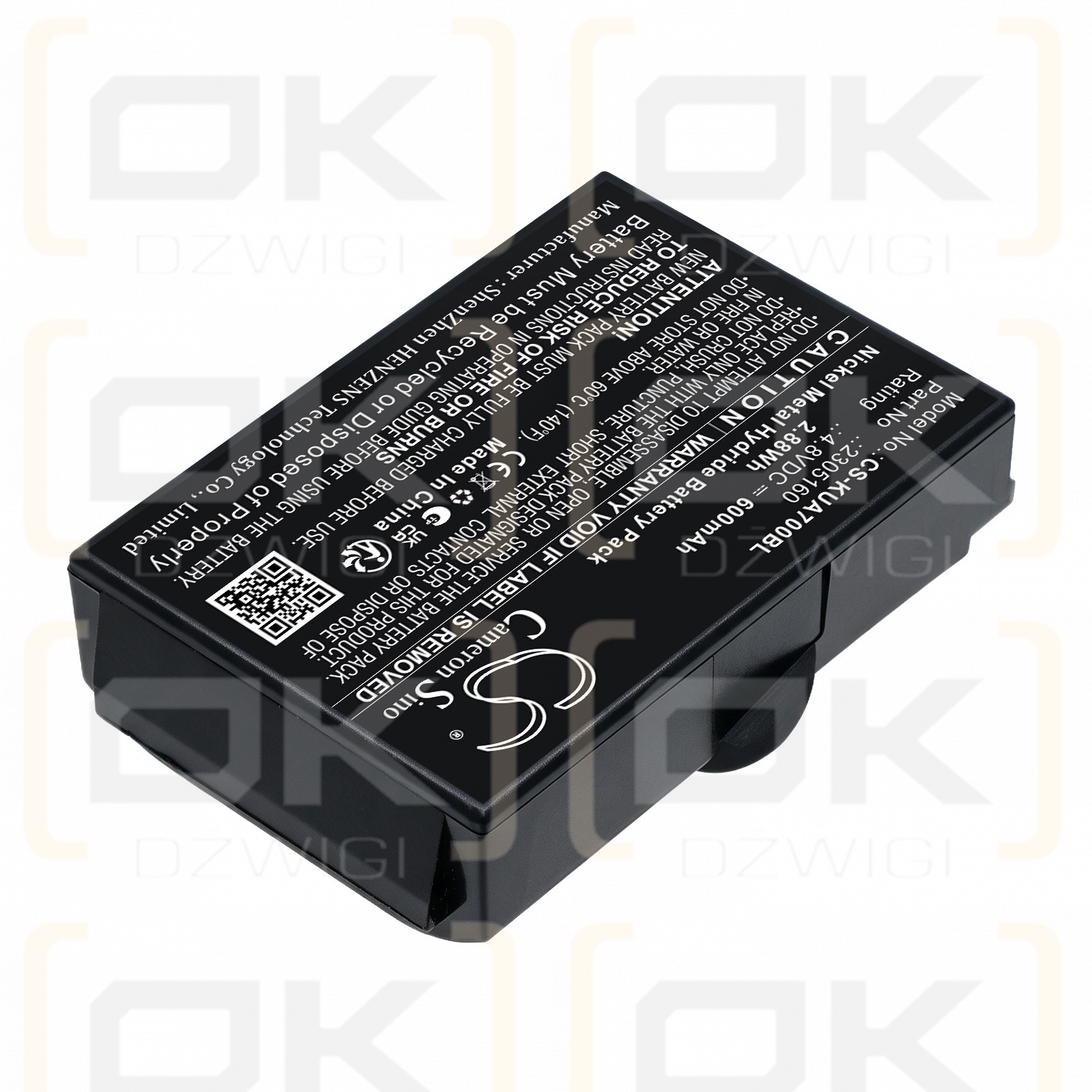 Сменный аккумулятор для карманных компьютеров Ikusi T701 ATEX / 2305160 600 мАч Ni-MH 4,8 В (Cameron Sino)