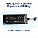 Batería de repuesto para el controlador Meta Quest Touch Plus / AHB821842, 800 mAh, polímero de litio, 3,87 V (Cameron Sino)