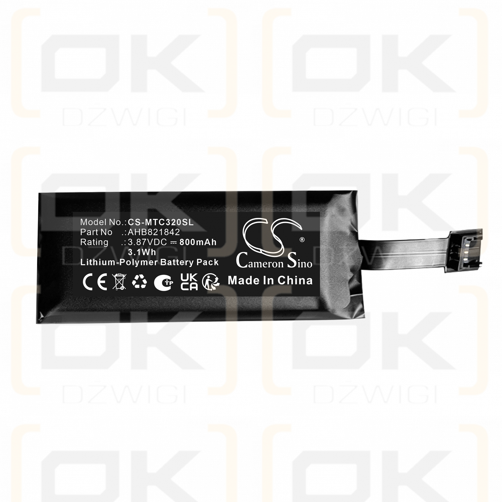 Batería de repuesto para el controlador Meta Quest Touch Plus / AHB821842, 800 mAh, polímero de litio, 3,87 V (Cameron Sino)