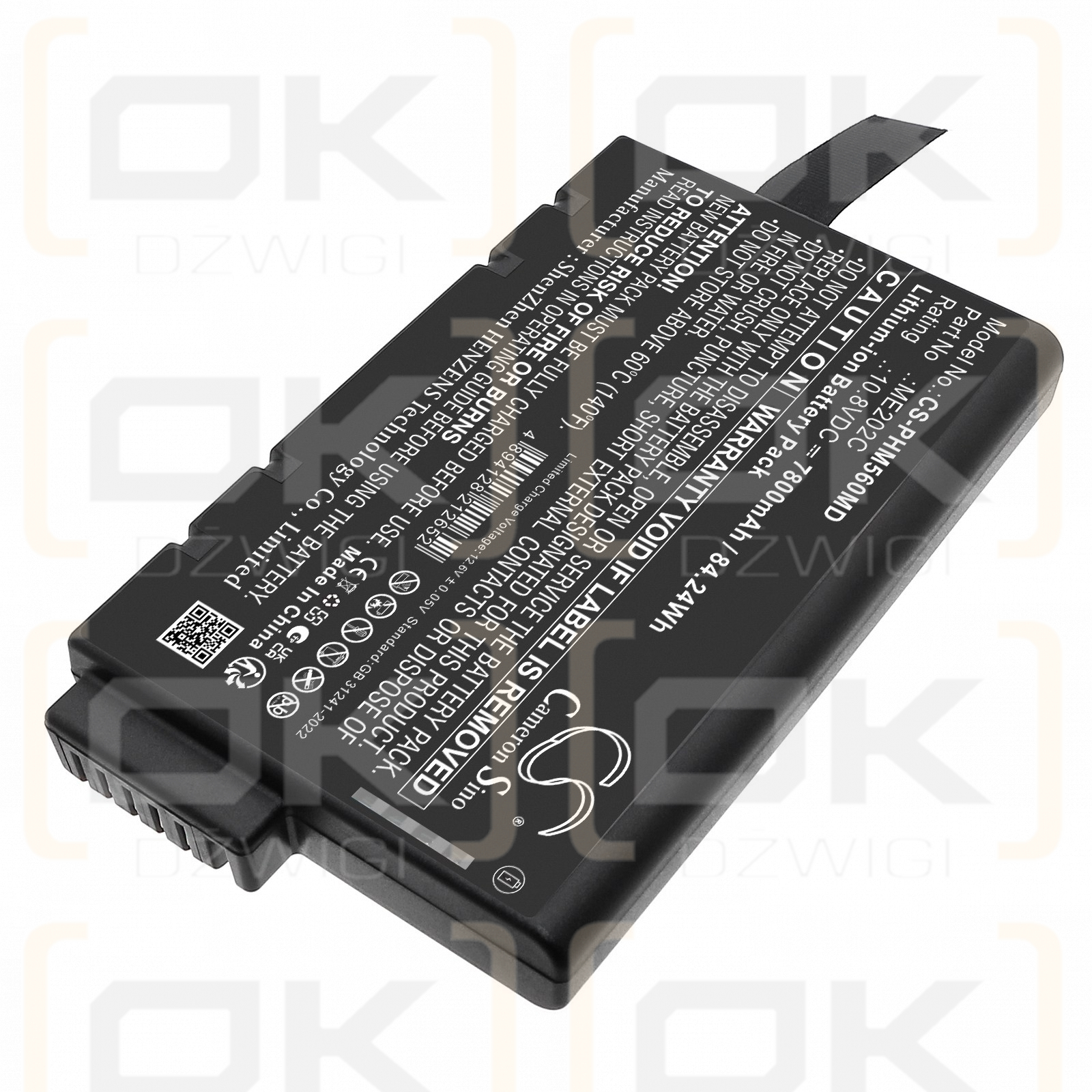Ersatzakku für Philips Goldway G60E / ME202C 7800 mAh Li-Ion 10,8 V (Cameron Sino)