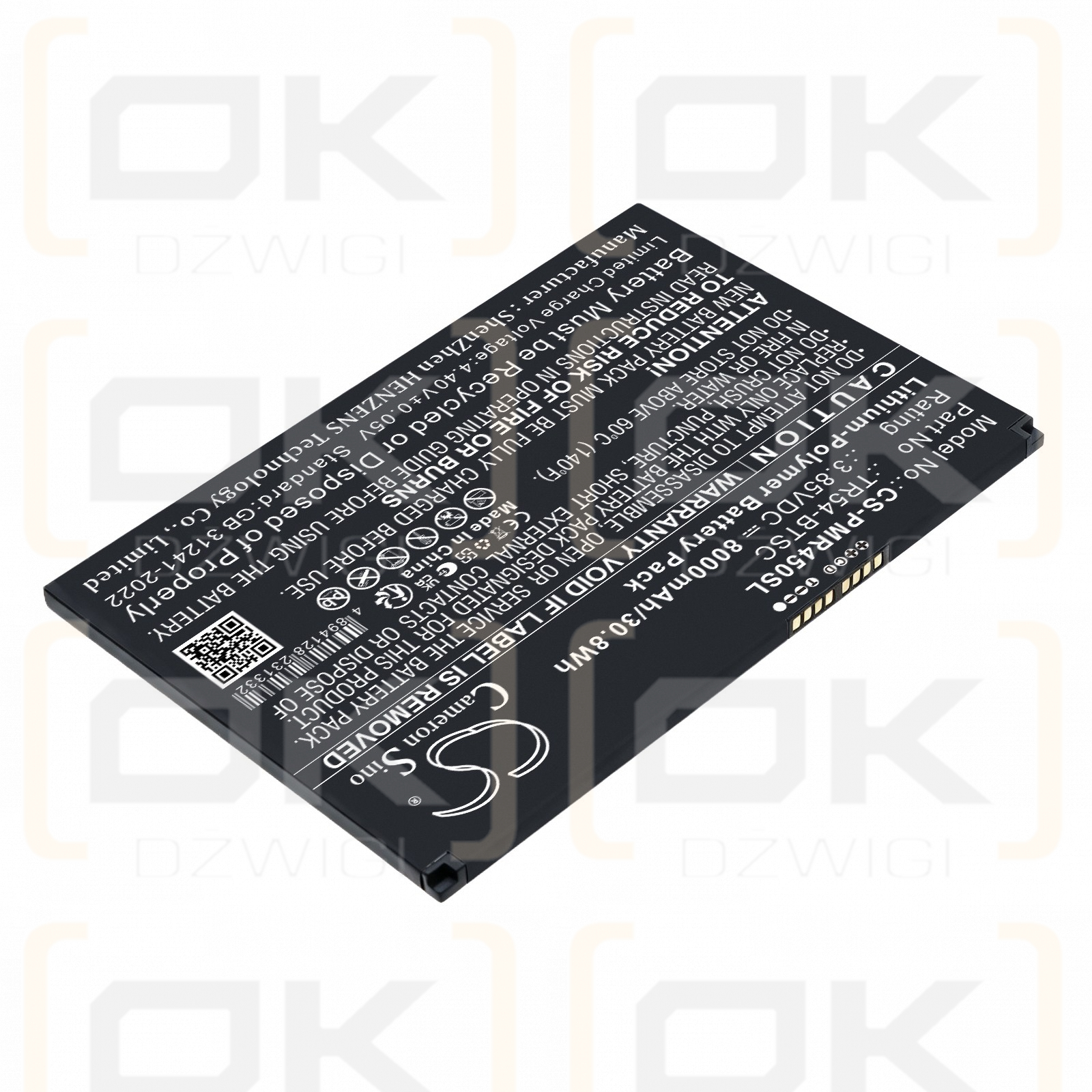 Ersatzakku für Point Mobile TR45 / TR54-BTSC 8000 mAh Li-Polymer 3,85 V (Cameron Sino)