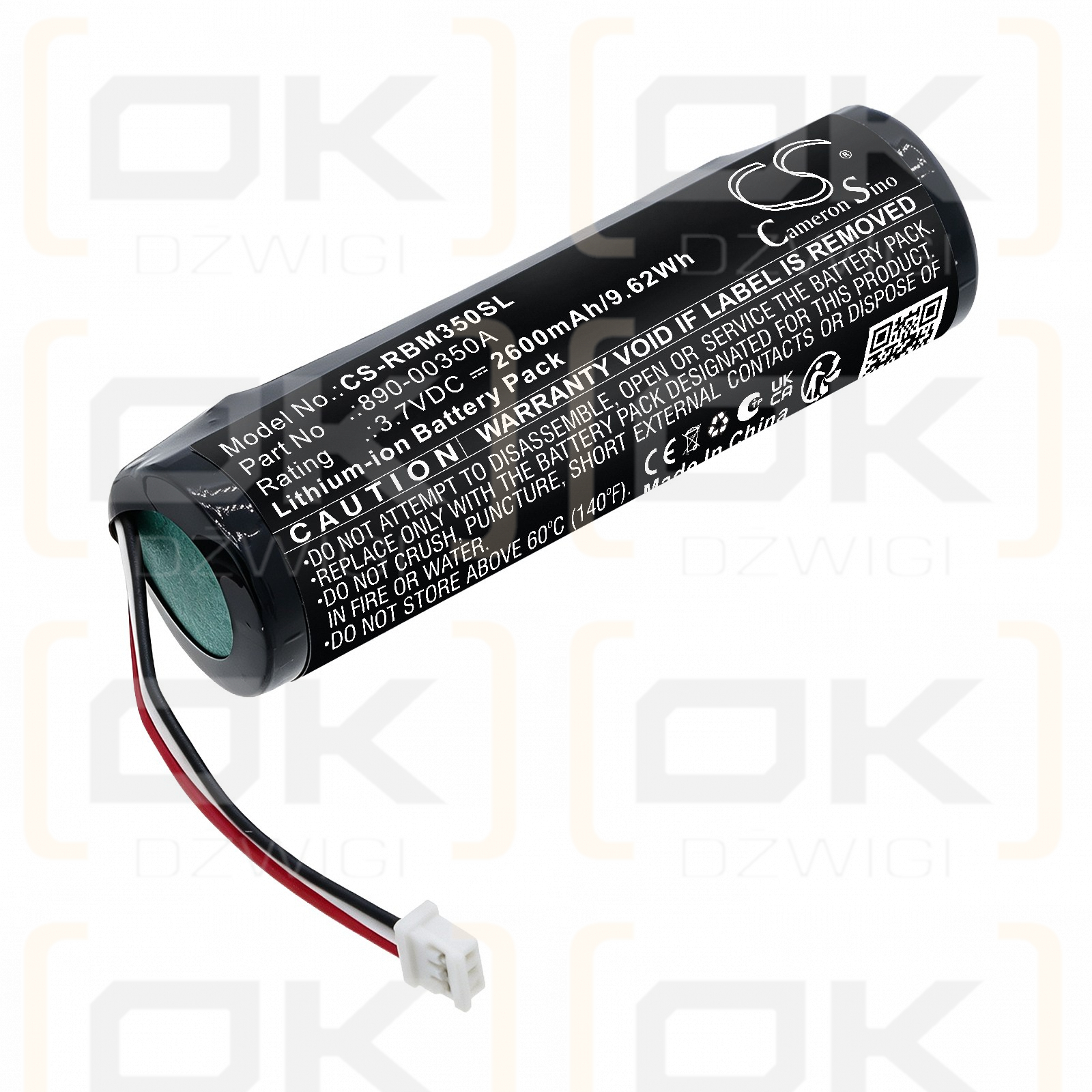 Replacement Battery for Ray-ban Meta Wayfarer Charging Case / 890-00350A 2600 mAh Li-ion 3.7 V (Cameron Sino)