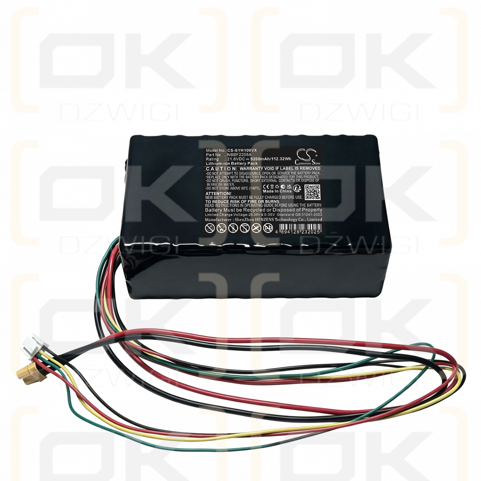 Ersatzakku für Segway Navimow I210 AWD / NBBF2205A 5200 mAh Li-Ion 21,6 V (Cameron Sino)