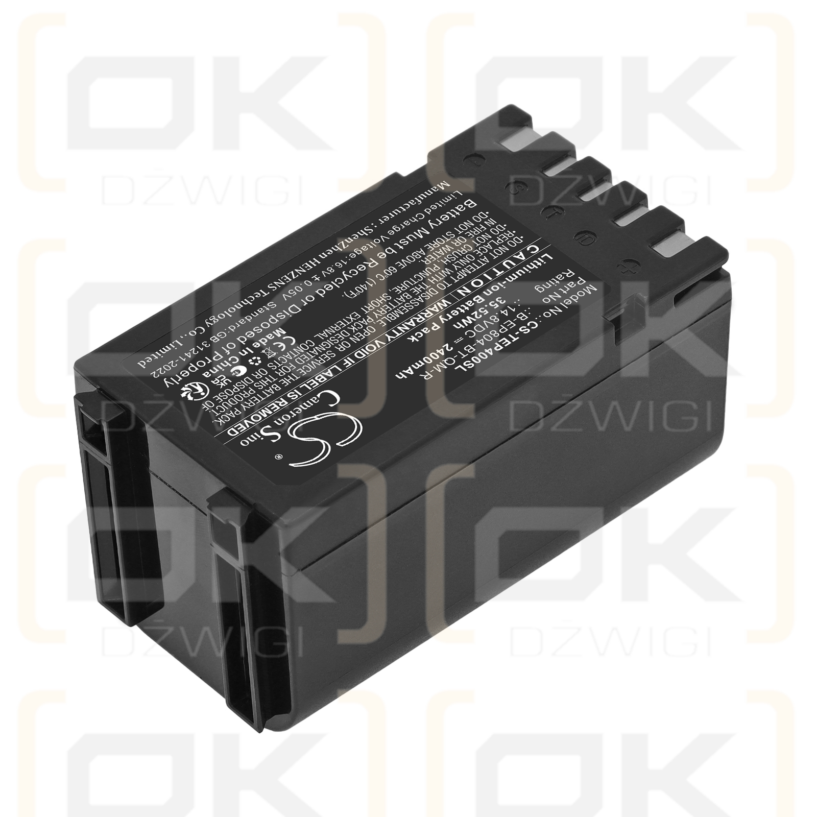 Replacement Battery for Toshiba B-EP2DL / B-EP804-BT-QM-R 2400 mAh Li-ion 14.8 V (Cameron Sino)