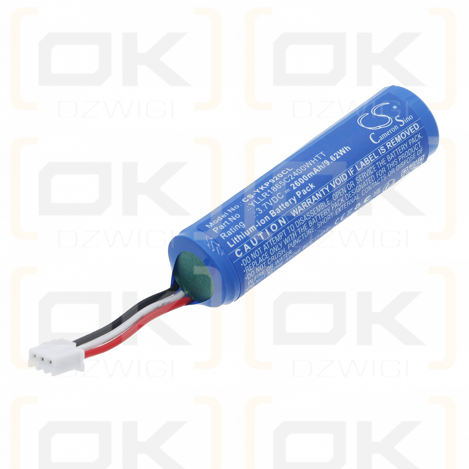 Ersatzakku für Yealink SP92USBC/A / YLLR1865C2400WHTT 2600 mAh Li-Ion 3,7 V (Cameron Sino)