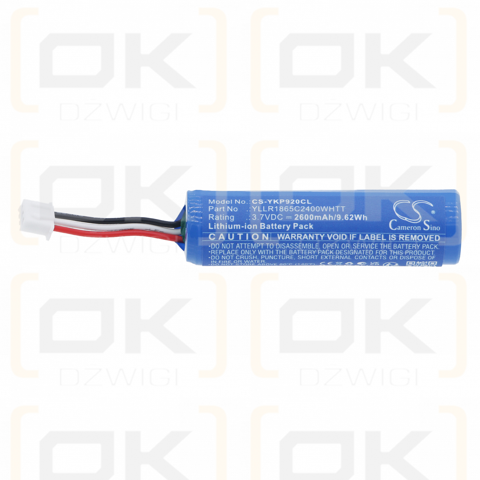 Ersatzakku für Yealink SP92USBC/A / YLLR1865C2400WHTT 2600 mAh Li-Ion 3,7 V (Cameron Sino)