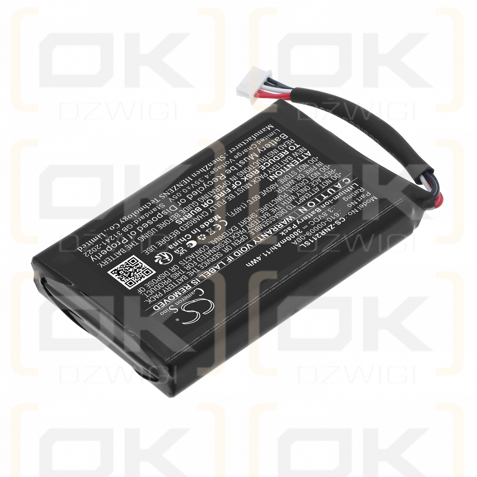 Replacement Battery for Zyxel / 610-00009-00A 3000 mAh Li-ion 3.8 V (Cameron Sino)