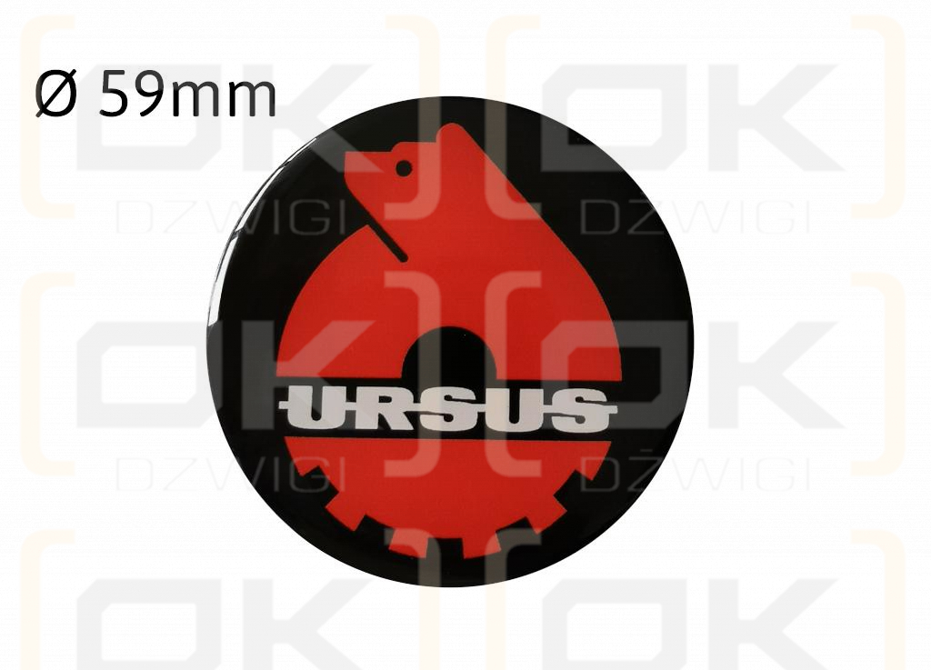 Emblemat, naklejka wypukła 3D-w1 ORYGINAŁ URSUS ( sprzedawane po 5 )