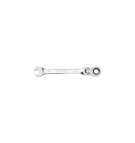 Ratcheting open-end wrench, articulated, 12 mm, Teger