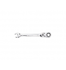 Ratcheting open-end wrench, articulated, 14 mm, Teger