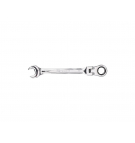 Ratcheting open-end wrench, articulated, 17 mm, Teger