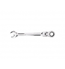 Ratcheting open-end wrench, articulated, 19 mm, Teger