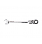 Ratcheting open-end wrench, articulated, 24 mm, Teger