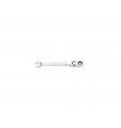 Ratcheting open-end wrench, articulated, 8 mm, Teger
