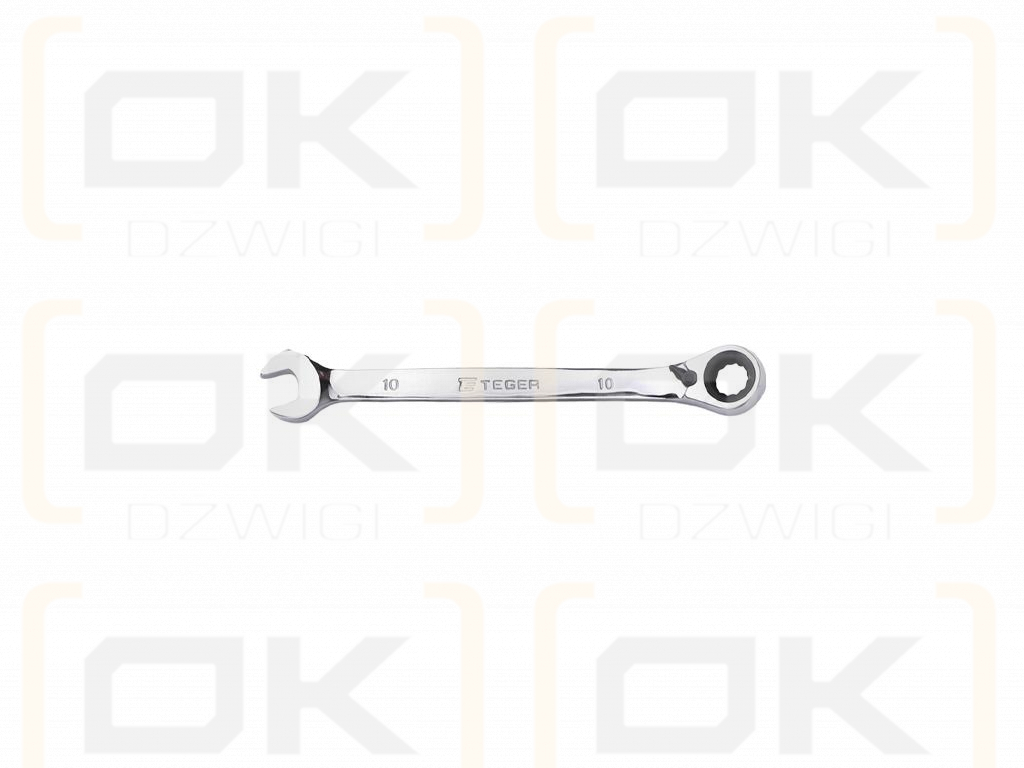 Ratchet open-end wrench, offset, 10 mm, Teger