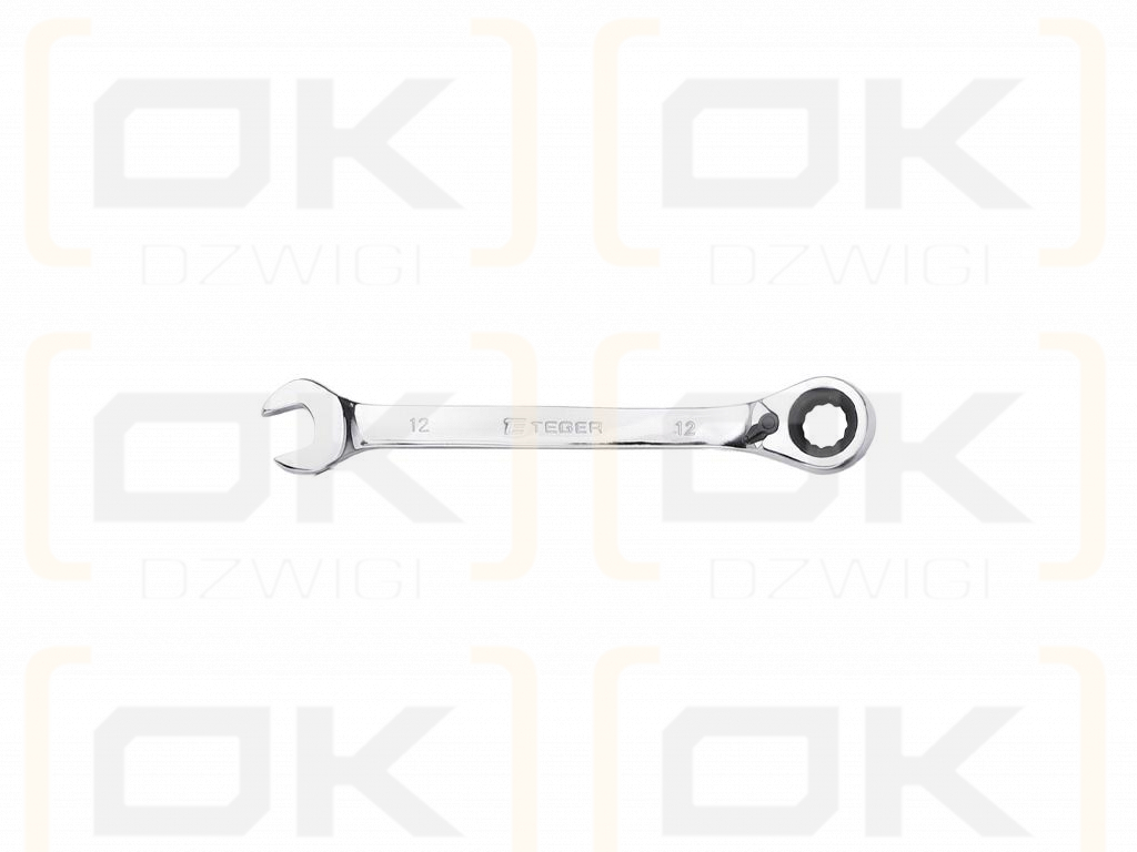 Ratchet open-end wrench, offset, 12 mm, Teger
