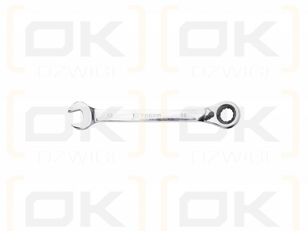 Ratchet open-end wrench, offset, 13 mm, Teger