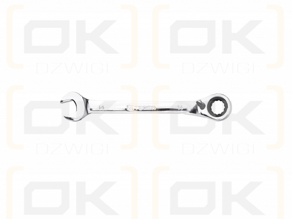 Ratchet open-end wrench, offset, 14 mm, Teger