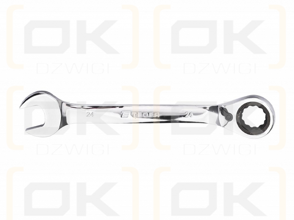 Ratchet open-end wrench, offset, 24 mm, Teger