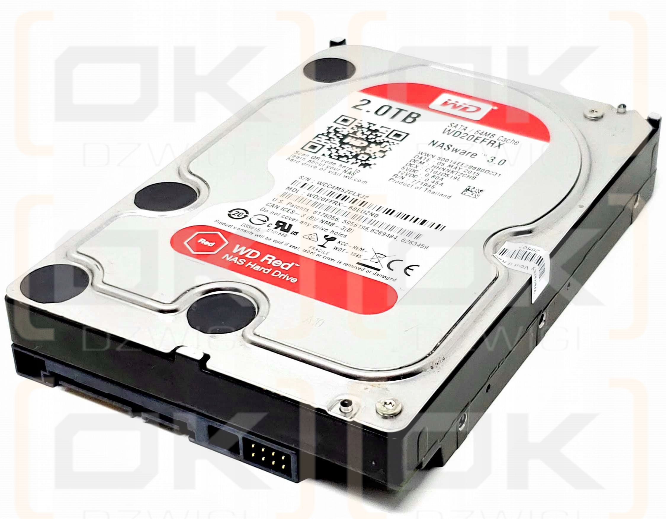 HDD 3,5" WD RED WD20EFRX 2 TB 5400 U/min SATA III (U)