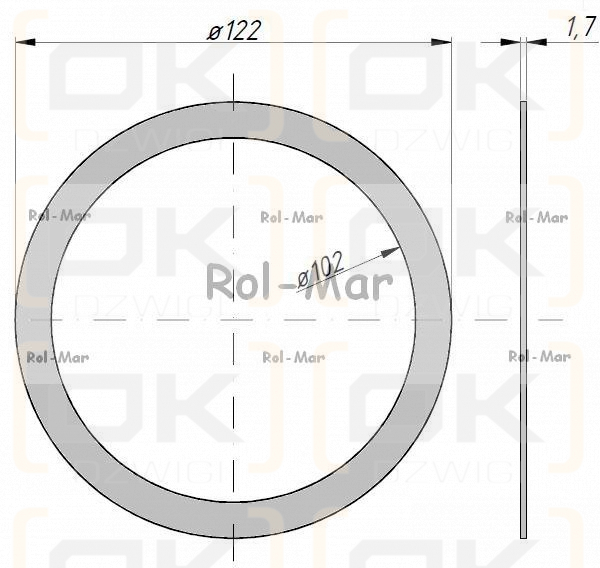 Uszczelka czaszy fi 121mm/110mm Opryskiwacz ( sprzedawane po 10 )