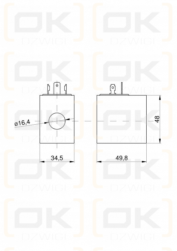 Cewka rozdzielacza 50L 24V, 37W.