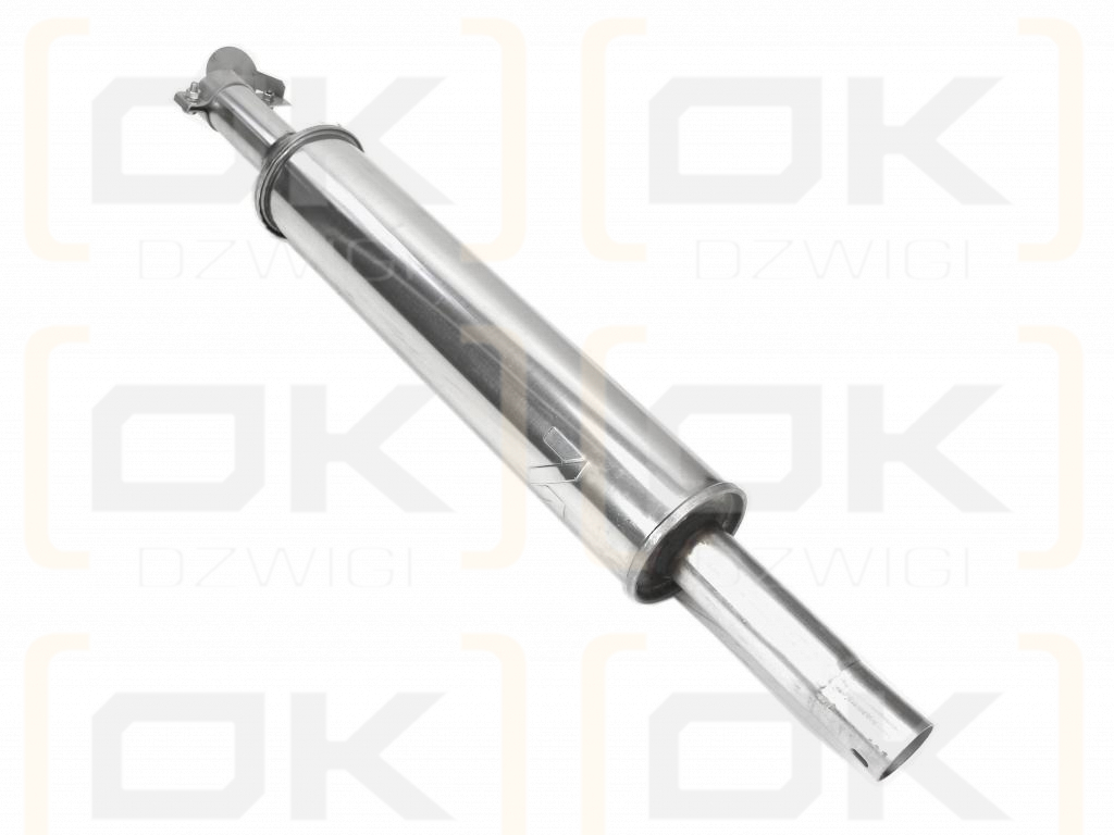 Tłumik okrągły krótki 865mm 4.5kg C-330 (prosty) INOX WARYŃSKI