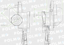 Złącze przewodów powietrza z zaworem C-330/360 (miękkie) 22x1.5 POLMO