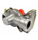 Luftschlauchverbinder mit Ventil C-330/360/Anhänger (weich) Euro 22x1,5 Rot