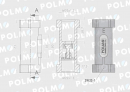 Zawór zwrotny odcinający prosty 22x1.5 gwint wewnętrzny max ciśnienie 22MPa POLMO
