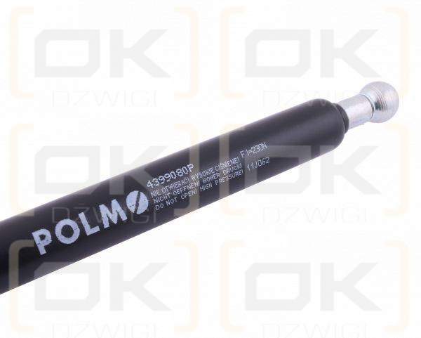 Siłownik szyby przedniej tylnej L max. 506mm 4399080P DEUTZ POLMO