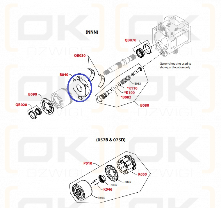 Hydraulikpumpenhalterung der Serie 45 von Danfoss (B040)