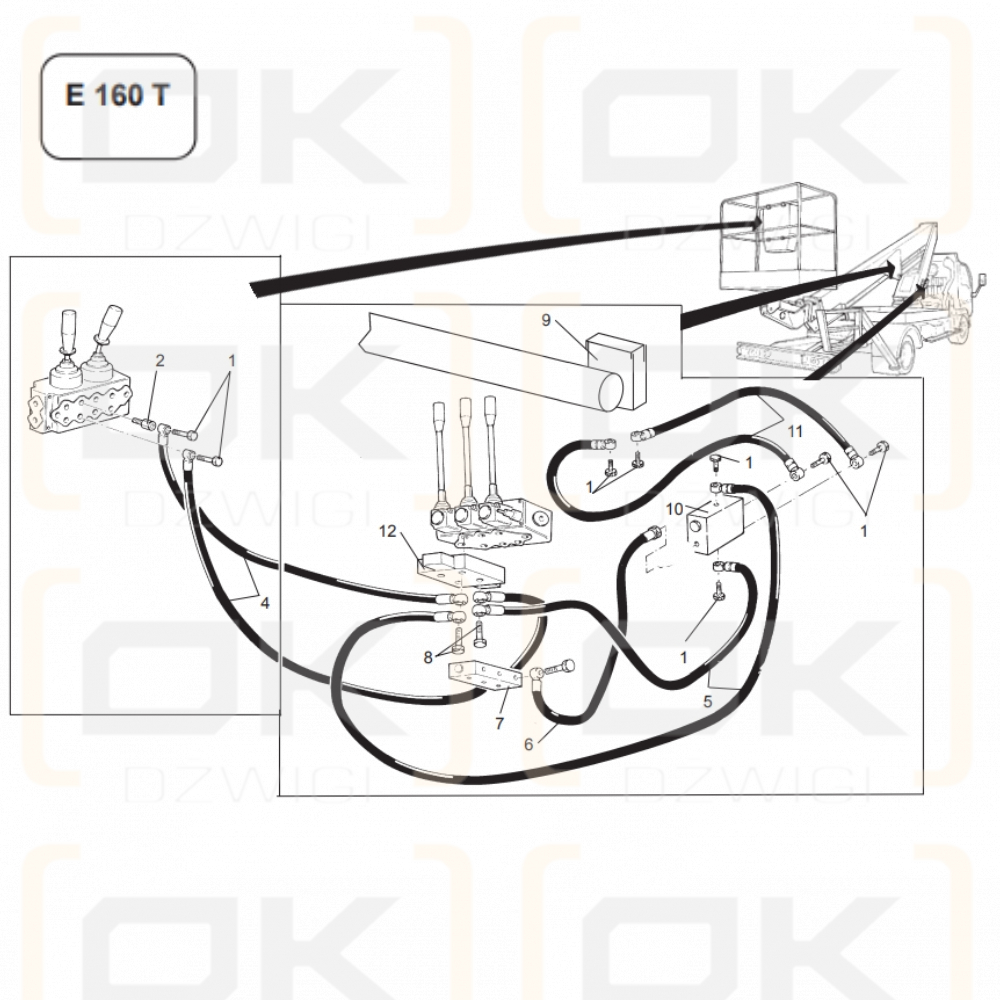 Zamek siłownika GSR 160T Luen 001.582.000