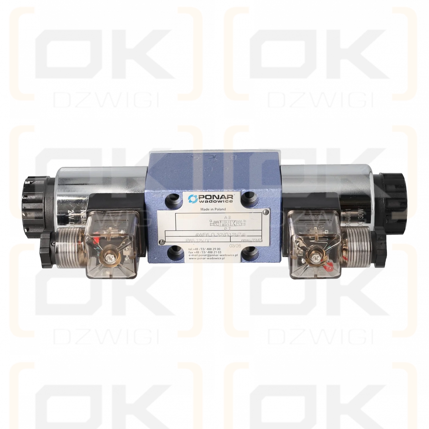 Rozdzielacz suwakowy Ponar 12VDC 4WE6-G-32/G12NZ4L