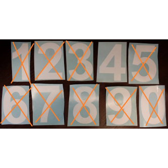 Sticker number "4" h=110 mm